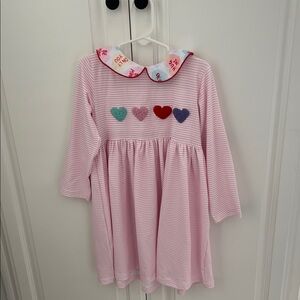 Smocked Flamingo Candy Heart Dress